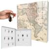 Generic Portachiavi da muro 30x30 cm Mappa del mondo Porta Sinistra Bianco | Appendiabiti | Bacheca | Vetrinetta | Nicchia | Casellario | Armadio | Gancio | Quadro | Mobiletto | Contenitore | Supporto