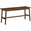 HOOBRO Panca da Pranzo in Bambù, Panca da Cucina, Panchina Ingresso, per Cucina, Sala da Pranzo, Soggiorno, Ingresso, Montaggio Facile, Resistente e Stabile, Colore Moka EMA03CD01G2