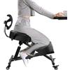 Generisch Sedia per ginocchio, ergonomica con schienale, sedia posturale regolabile in altezza con cuscini spessi, ruote di bloccaggio per casa e ufficio, sgabello correttore della postura per alleviare il mal