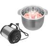 TTISJHK Tritacarne elettrico 800 W, in acciaio inox da 5 l, con motore in rame pieno e 4 lame, 3 velocità, robot da cucina per carne, verdura, frutta, noci