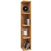VCM 902067 Honsa-Stand Scaffale ad Angolo CD/Dvd, Faggio