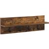 HETFTJN Appendiabiti da Parete Legno Ingegnerizzato Rovere Fumé 60cm | Soluzione salvaspazio per corridoio e ingresso con finitura elegante e ganci robusti per organizzare borse e accessori.
