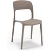 REDÒKASA Sedia in polipropilene KATE, impilabile, resistente ai raggi UV, design moderno, ideale per sala da pranzo, cucina, sala d'attesa, bar, ristoranti o da esterno (Tortora, 1)