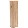 MeMi Me207BIA armadietto con anta , porta scope. Già montato, Legno, Rovere Sonoma, 151 x 33 x 40
