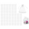 Emezddo 50 Pezzi Sacchetti di Organza,Piccoli Sacchetti per Gioielli,Sacchetti di Organza,Sacchetti di Lavanda,Sacchetti da Matrimonio,Sacchetti di Caramelle in Organza con Coulisse(Bianco,8 * 10 cm)