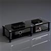 YOWLLXOF Mobile stereo, supporto rack audio per componenti HiFi e console da gioco | Acciaio resistente, supporto audio stabile, archiviazione multimediale moderna, organizzatore home theater(A,2 Tier)