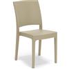 REDÒKASA Sedia in polipropilene FLORA, MADE IN ITALY, impilabile, resistente ai raggi UV, design moderno, ideale per interno ed esterno (1, Corda - Senza Braccioli)