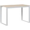 vidaXL Scrivania Computer Bianca e Rovere 110x60x73 Legno Multistrato