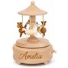 AGEUIRPOD Carillon Personalizzato con Nome/Testo, Scatola di Musica in Legno | Scatola di Musica in Legno Personalizzata Incisa a Mano, Regali per Bambini Ragazze Ragazzi Figlia Decorazioni per la casa