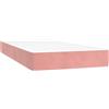 Générique Materasso a molle insacchettate, 100 x 220 cm, colore: Rosa | Tessuto morbido in velluto, schiuma confortevole, supporto medio-duro, ideale per la schiena