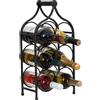 Biscottini Porta Bottiglie Vino in Ferro - Portabottiglie Vino in Metallo 13x14x58 cm - Porta Vino da Tavolo - Cantinetta Vino da Mobile e Dispensa - Espositore - Portavini - Portabottiglie Cucina Bar