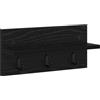 HETFTJN Appendiabiti da Parete Ingressi Rovere Nero 40x10,5x18 cm | Appendiabiti moderno a parete in legno ingegnerizzato rovere nero, compatto e salvaspazio per corridoio e ingresso.