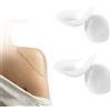 Infinity & Breathe 2 paia di imbottiture per spalline, autoadesive in silicone per abbigliamento blazer, t-shirt, giacche da tuta, camicia, e top, imbottiture invisibili, due spessori (trasparente)