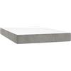 Générique Materasso a molle insacchettate 120 x 200 x 20 cm, grigio chiaro | Velluto morbido, schiuma confortevole, supporto medio-duro, assorbimento rumore e urti, ideale schiena e pancia