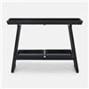 Loberon Ivywood Consolle - Legno di Mango con venature espressive - Due vassoi Rimovibili, Nero
