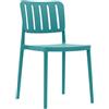 Rebecca Mobili Sedia da Esterno, Sedia da Pranzo, Blu Petrolio, Polipropilene, Impilabile, Robusta, Design Moderno - Misure HxLxP: 82 x 42 x 53 cm - Art. RE7194V3