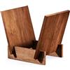 VinylMore Contenitore per dischi in vinile in legno massiccio con design di alta qualità, per conservare e visualizzare fino a 40 album di LP da 30,5 cm., Legno, Rovere marrone., Large Wood Holder