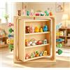 VeftBltrem Hausform - Scaffale portaoggetti per figure Tonie, mensola magnetica da parete e da tavolo per Toniebox e figurine, scaffale galleggiante 2 in 1 per la cameretta dei bambini
