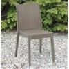 PEBSHOP SEDIA IN RESINA SIMIL RATTAN TORTORA L. 55 x P. 46 x H. 85 cm.