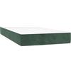 Générique Materasso a molle insacchettate 80 x 210 cm, verde scuro | Tessuto morbido in velluto, schiuma confortevole, supporto medio-duro, ideale per la schiena
