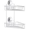 Compactor Bestlock Angoliera Doppia Doccia, Metallo, Cromato Lucido, Fino a 12 kg, 22 X 24 X H,36 CM, RAN4686