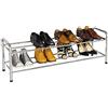 FANHAO Scarpiera 2 Livelli, Acciaio Inossidabile, 8 Paia di Scarpe | Semplice da assemblare, struttura salvaspazio, ideale per ingresso, guardaroba e corridoio, 80x26x33,5 cm