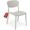 MOHOME Sedia Tortora Chiaro Polipropilene Premium Quality Impilabile Dimensioni 79 x 54,5 x 46 cm Design Ergonomico Minimalista Elegante Interno Esterno Casa Ufficio Bar Ristorante