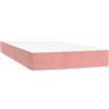 Générique Materasso a molle insacchettate, 80 x 220 cm, colore: Rosa | Tessuto morbido in velluto, schiuma confortevole, supporto medio-duro, ideale per la schiena