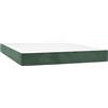 Générique Materasso a molle insacchettate 140 x 200 x 20 cm Velluto Verde Scuro | Schiuma confortevole, supporto medio duro, ideale per schiena e pancia, assorbe il rumore