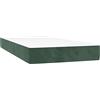 Générique Materasso a molle insacchettate 80 x 200 x 20 cm, verde scuro | Velluto morbido, schiuma confortevole, supporto medio-duro, ideale per schiena e pancia