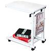 soges Tavolino da caffè Tavolino da snack Tavolino da giro regolabile Notebook portatile per laptop Lap per divano letto,ZS-C6-DW