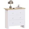 Vida Designs Arlington Cassettiera con 2 Cassetti, Legno Ingegnerizzato, Rovere, H 81 x W 79 x D 35 cm, Bianco e Quercia, P Circa