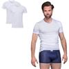 BOXR Underwear - T-shirt in bambù con scollo a V - Set di 2 - Bianco e Nero - S-3XL - Confortevole - Traspirante - Leggero - Manica Corta - Biancheria intima di qualità