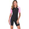ABEUTY Costume da bagno intero per le donne con pantaloncini Surf Manica corta Modesto Costumi da bagno