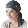 CAREBELL Smooth Tweed Ambra - Turbante Cappello oncologico in bambù per chemioterapia o alopecia, grigio