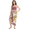 RatanCrafts Pareo da donna in 100% cotone, con stampa a blocchi di mano, gonna lunga per costume da bagno, bikini, abbigliamento da spiaggia (185,4 x 114,3 cm)