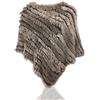 Uilor® Vera Pelliccia Coniglio Poncho in Pelliccia