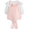 NEXT Bambina Completo da 3 pezzi composto da tutina e salopette in maglia | Neonato, con collant per neonati, Standard, Button, 100% cotone