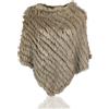 Uilor® Vera Pelliccia Coniglio Poncho in Pelliccia