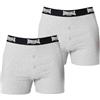 Lonsdale - Confezione da 2 paia di boxer da uomo in misto cotone con elastico in vita