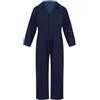 Jhaoyu Tuta da lavoro per bambini, tuta da lavoro, pantaloni lunghi, elasticizzati, a maniche lunghe, con bottoni, per artigiani, uniformi e meccaniche