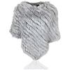 Uilor® Vera Pelliccia Coniglio Poncho in Pelliccia