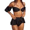 VersusModa Costume Bagno Bikini Vita Alta Gonnellino Mare Donna 3 Pezzi Woman Swimsuit 550126