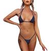 Dadress - Set di mini bikini con perizoma, costume da bagno sexy, con micro reggiseno, lingerie da donna