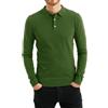 VEQUÈ Maglione Polo Uomo Pullover Invernale Lana Cashmere Maglia Colletto Sottogiacca Tre Bottoni (IT, Testo, L, Regular, Regular, Verde)