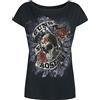 Guns N' Roses Firepower Donna T-Shirt Nero 100% Cotone (Cotone Biologico) Largo
