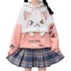 Cuteighteen Carino gatto grafico felpe con cappuccio pullover ragazze adolescenti giapponese kawaii anime stampa felpa con cappuccio moda top