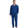 kolipajam Pigiama da uomo in 100% flanella di cotone tinto in filato a quadri, comodi pantaloni pigiama con tasche e coulisse in vita, pigiama invernale da uomo