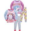 SOIBEEN Pigiama per ragazze Set 100% Cotone PJs Bambino Manica Lunga Pigiami Vestiti per bambini 2 Pezzi Outfit 1-8 Anni