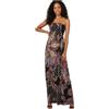 RIDDLED WITH STYLE Abito lungo da donna senza maniche Boobtube Sheering Maxi stampa floreale Island Summer Beach Dress da donna Plus Size Maxi collo a fascia abbigliamento casual Holiday Dress